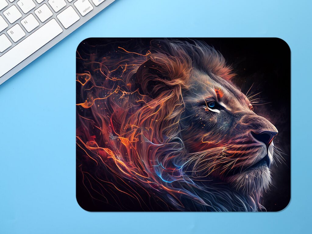 Lion Mousepad, Soft Polyester, Unique Design