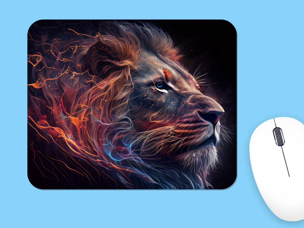 Lion Mousepad, Soft Polyester, Unique Design