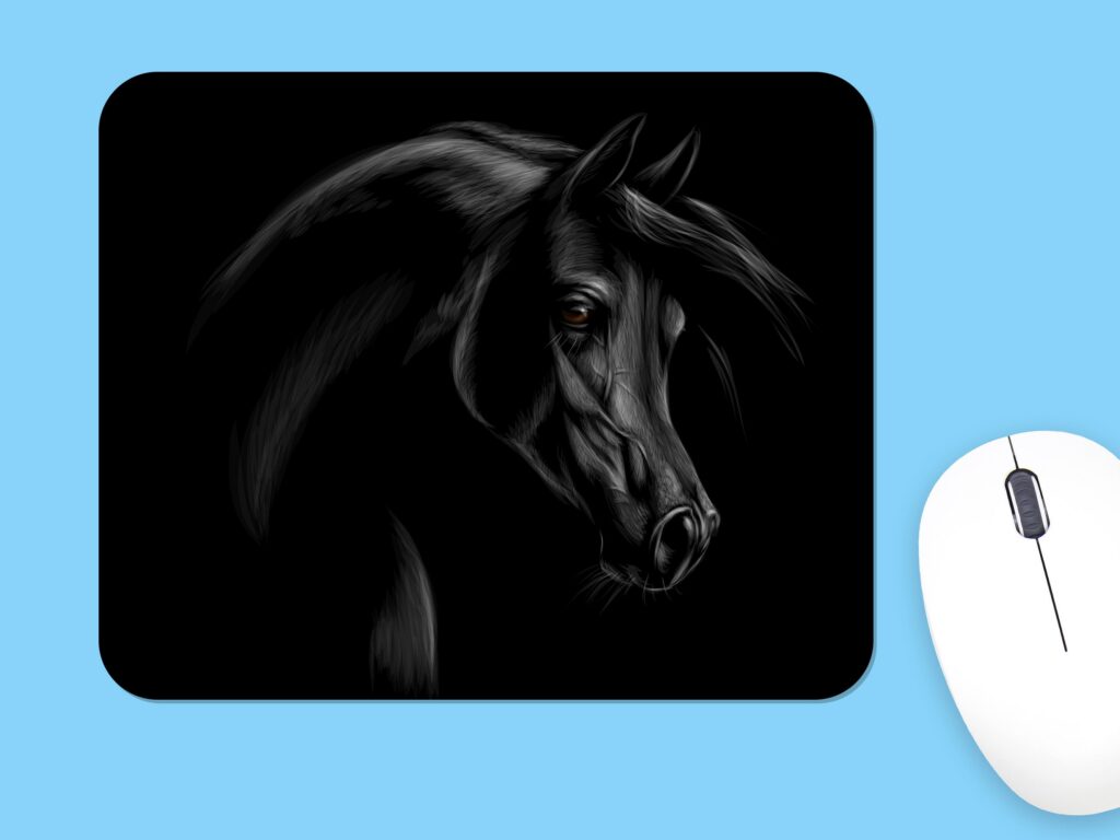 ARABIAN HORSE MOUSEPAD, Soft Polyester Mouse Pad, Premium Printing, Long-Lasting Colors, Unique Design, Thoughtful Gift