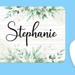 Custom Floral Mousepad, Personalized Office Decor