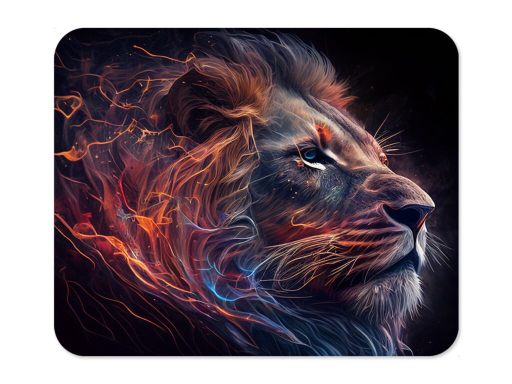 Lion Mousepad, Soft Polyester, Unique Design