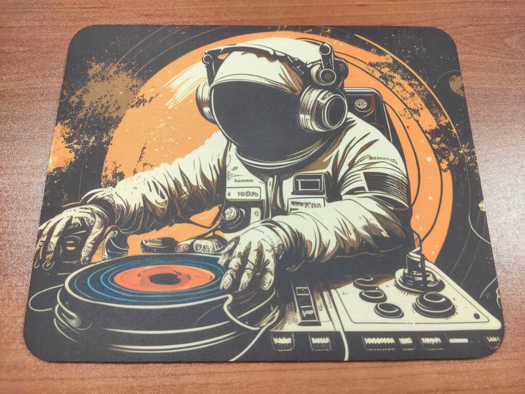 DJ Astronaut Mousepad, Polyester Fabric, Print