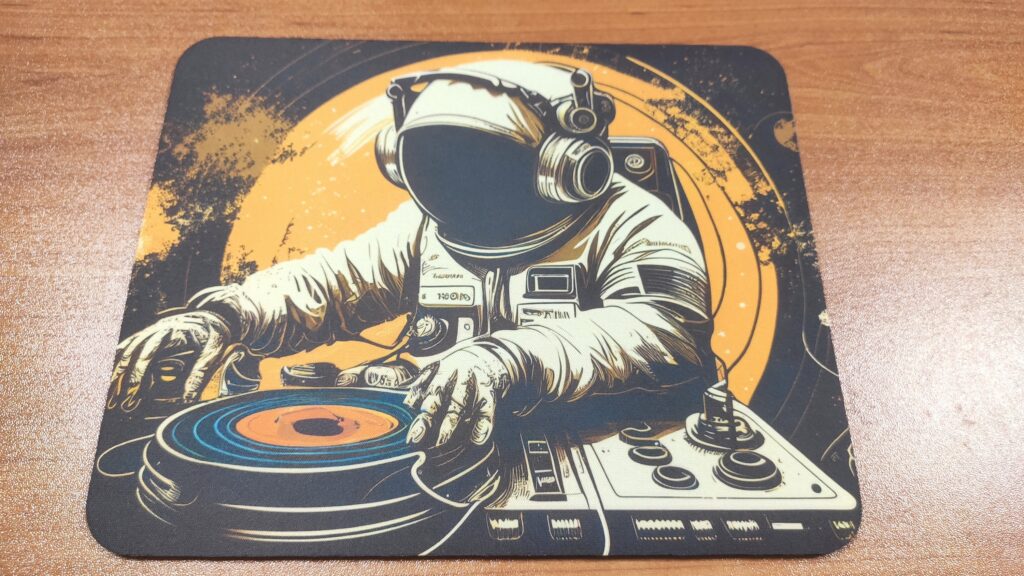 DJ Astronaut Mousepad, Polyester Fabric, Print