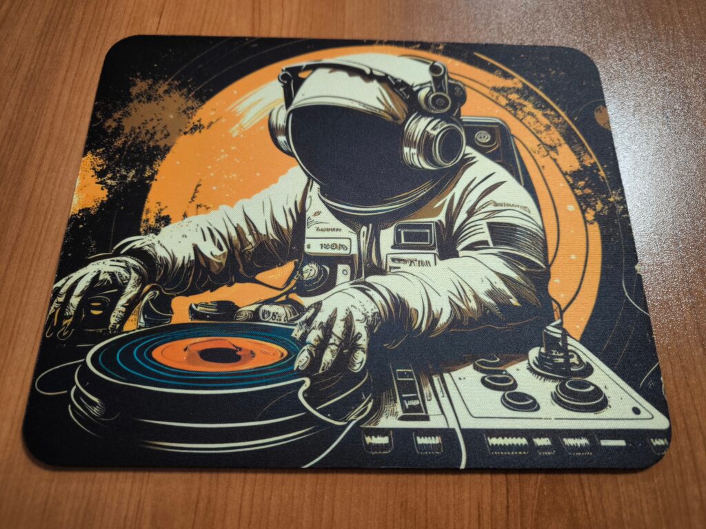 DJ Astronaut Mousepad, Polyester Fabric, Print
