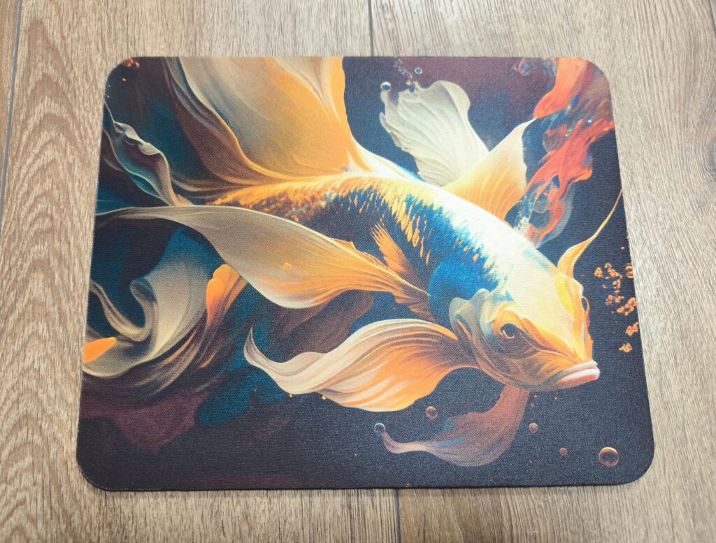 Koi Fish Mousepad, Premium Printing, Soft Polyester