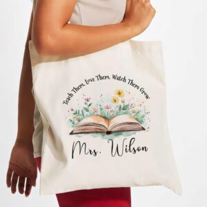 Teacher Appreciation Gift Tote Bag Canvas, Custom Teacher Gi…