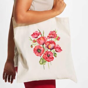 Floral Tote Bag, Wildflower Totes, Canvas Tote Bag, Shopping…