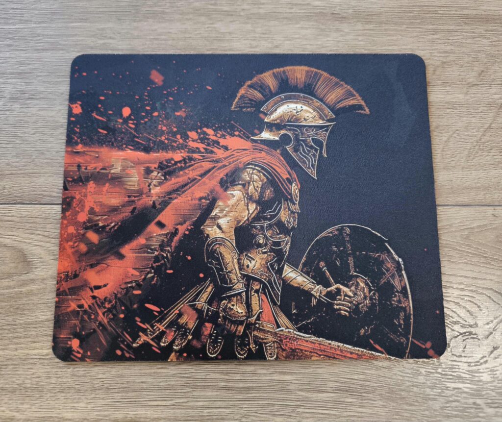 SPARTAN Warrior MOUSE PAD Soft Polyester, Premium Printing, Long-Lasting Colors, Unique Spartan Design, Thoughtful Gift, Office gift