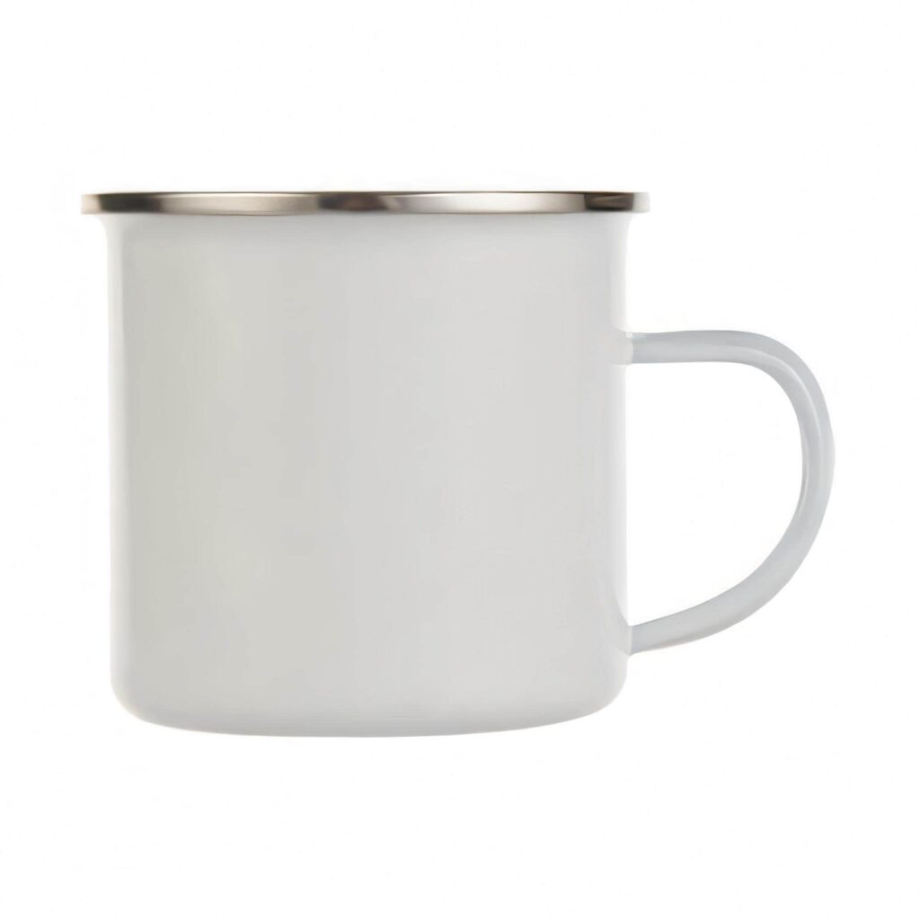 Personalized Mountain Enamel Mug for Couples, Camping & Adventure Gift