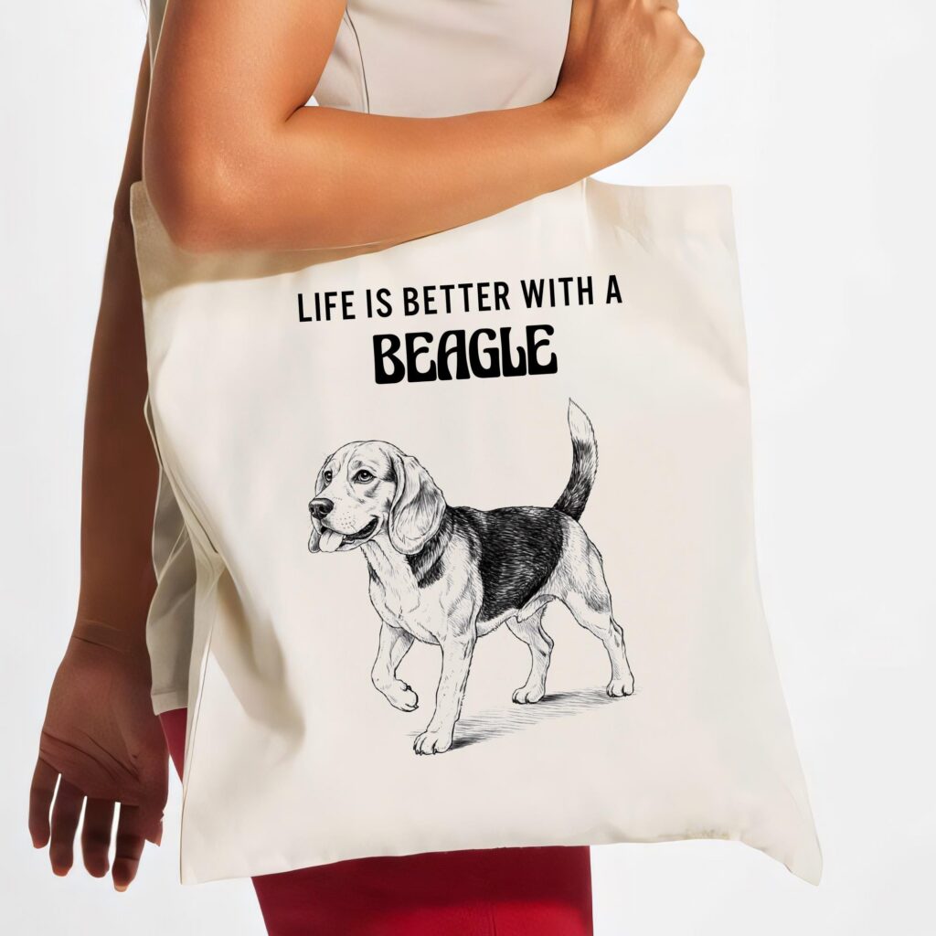 Personalized Dog Breed Tote Bag – Life Is Better With a Dog