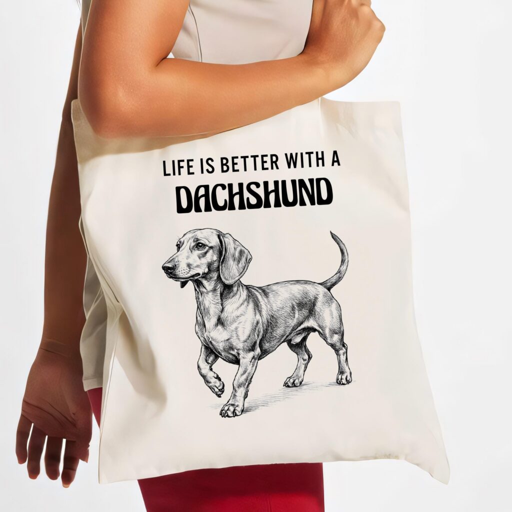 Personalized Dog Breed Tote Bag – Life Is Better With a Dog
