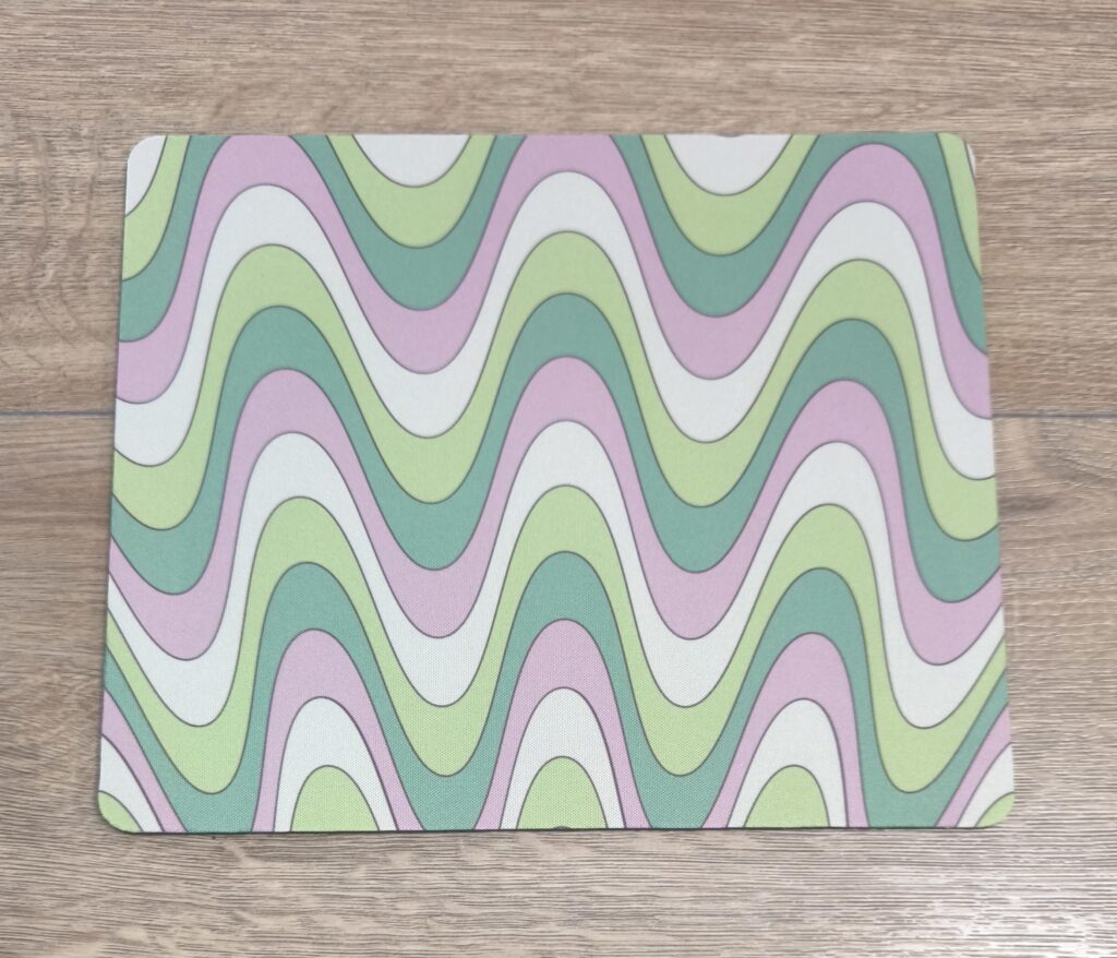 Groovy Psychedelic Wavy Mouse Pad, Unique Cute Abstract Colorful Mousepad Organic Waves Aesthetic Desk Mat, Cool Small Mouse Pad