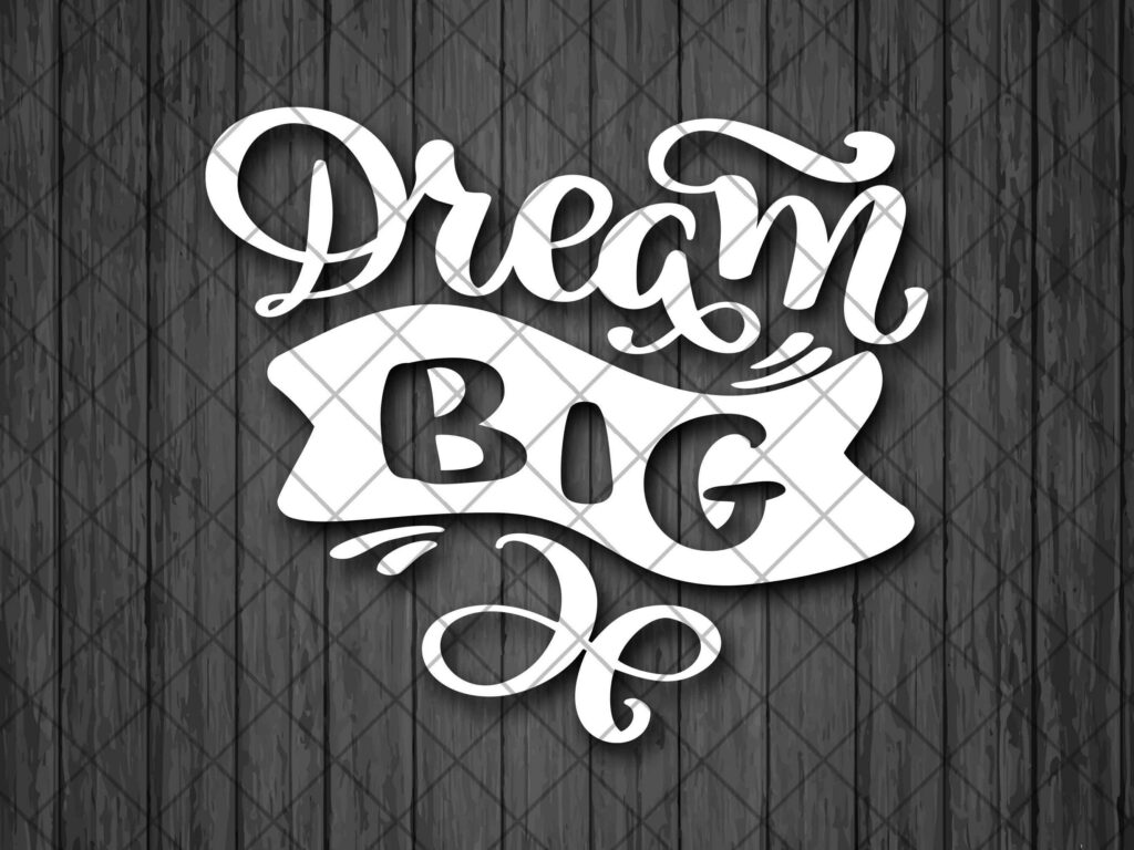 DREAM BIG Vinyl Decal Sticker Motivational Decal, Inspirational Wall Decal Sticker, Interior Stickers, Wall Sign Decal, Car Sticker