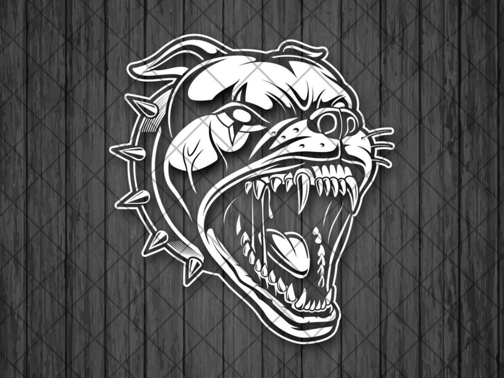 Mad Dog Vinyl Decal Sticker, Pitbull Decal, Angry Bulldog Decal For 4×4 Vehicle, Laptop Stickers, Top Quality Decal For Offroad Vehicles