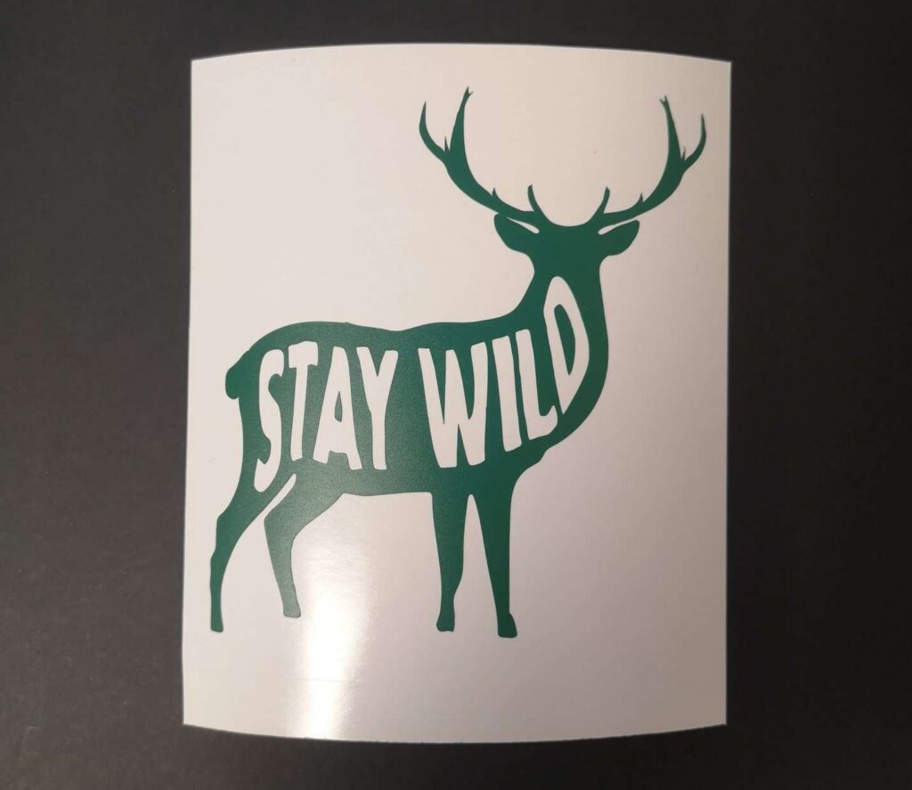Stay Wild Deer Vinyl Decal Sticker, Adventure Decal, Laptop Stickers, Top Quality Decal For Offroad Vehicles – Custom Size and Color