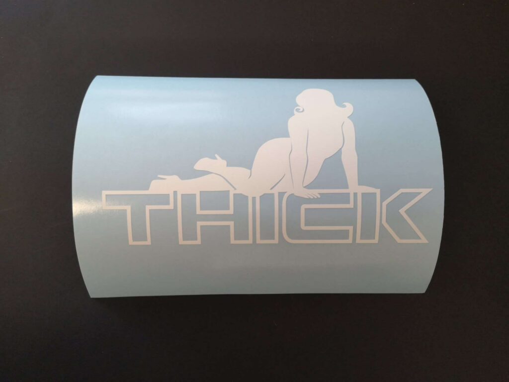 Thick Sexy Big Chick Vinyl Decal Sticker Car Decal Truck Window Sticker Fat Ass Girl Women Decal – Custom Color and Size
