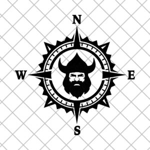 VIKING WARRIOR Compass Vinyl Decal Sticker, Compass Rose Dec…