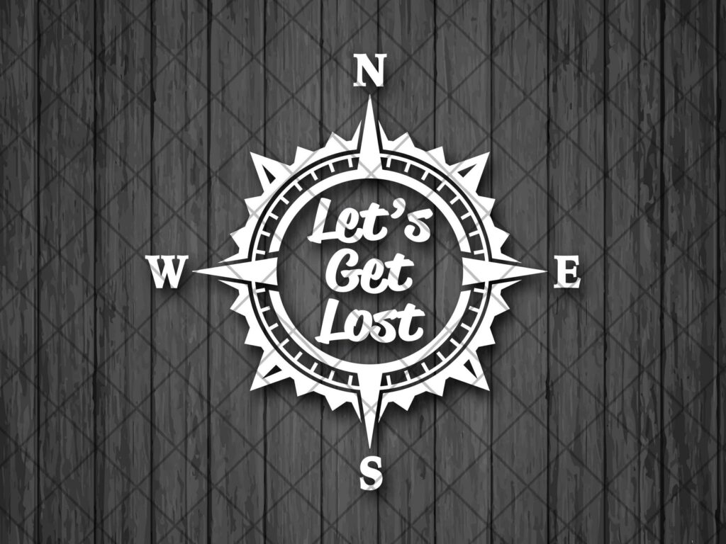 LETS GET LOST Compass Vinyl Decal Sticker, 4×4 sticker, Off Road decal, 4×4 Off Road Decal, Top Quality Decal For Popular Offroad Cars