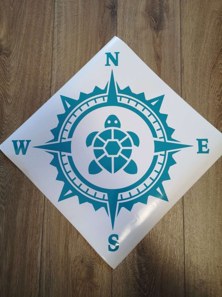 TURTLE Vinyl Decal Sticker, Nature Decal, Compass Rose Decal, Laptop Sticker, TURTLE Compass, Top Quality Decal For Offroad Vehicles
