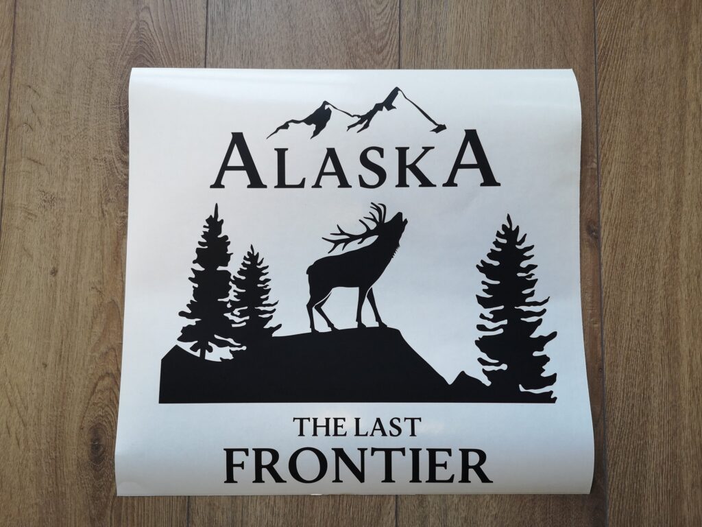 ALASKA Deer The Last Frontier Vinyl Decal Sticker, Deer Decal, Laptop Stickers, Top Quality Decal For Popular Offroad Cars