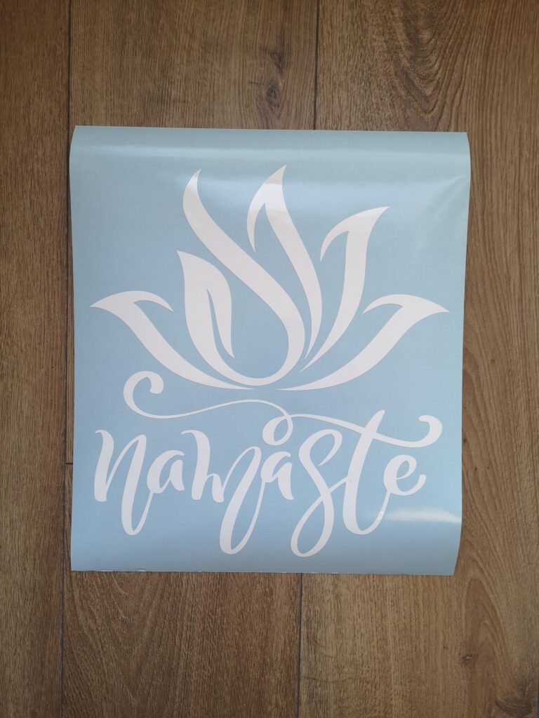 Lotus Flower Namaste Vinyl Decal Sticker, Lotus Flower Wall Art Decor Decal Vinyl Sticker Mural Home Decor, Lotus Flower Namaste Car Decal