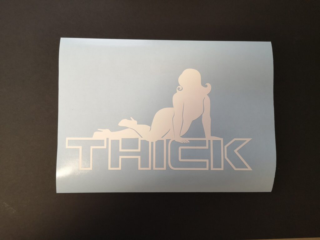 Thick Sexy Big Chick Vinyl Decal Sticker Car Decal Truck Window Sticker Fat Ass Girl Women Decal – Custom Color and Size