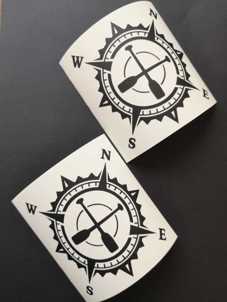 Paddles Compass Vinyl Decal Sticker, Compass Rose, Ship Captain Decal, Truck Decal, Laptop Stickers, Off-road SUV decal, Adventure Decal