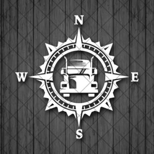 TRUCK Compass Vinyl Decal Sticker, Compass Rose, Truck Decal…