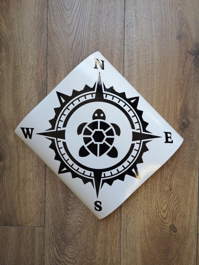 TURTLE Vinyl Decal Sticker, Nature Decal, Compass Rose Decal, Laptop Sticker, TURTLE Compass, Top Quality Decal For Offroad Vehicles