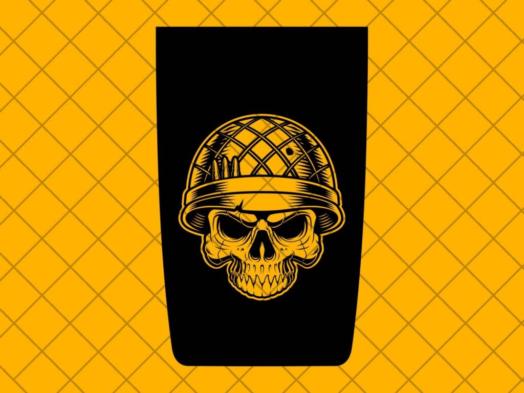 Military SKULL Truck Hood Vinyl Decal Sticker, Skull TJ / LJ / Jk / JkU Hood Decal, Military Skull Car Hood Vinyl Decal Sticker
