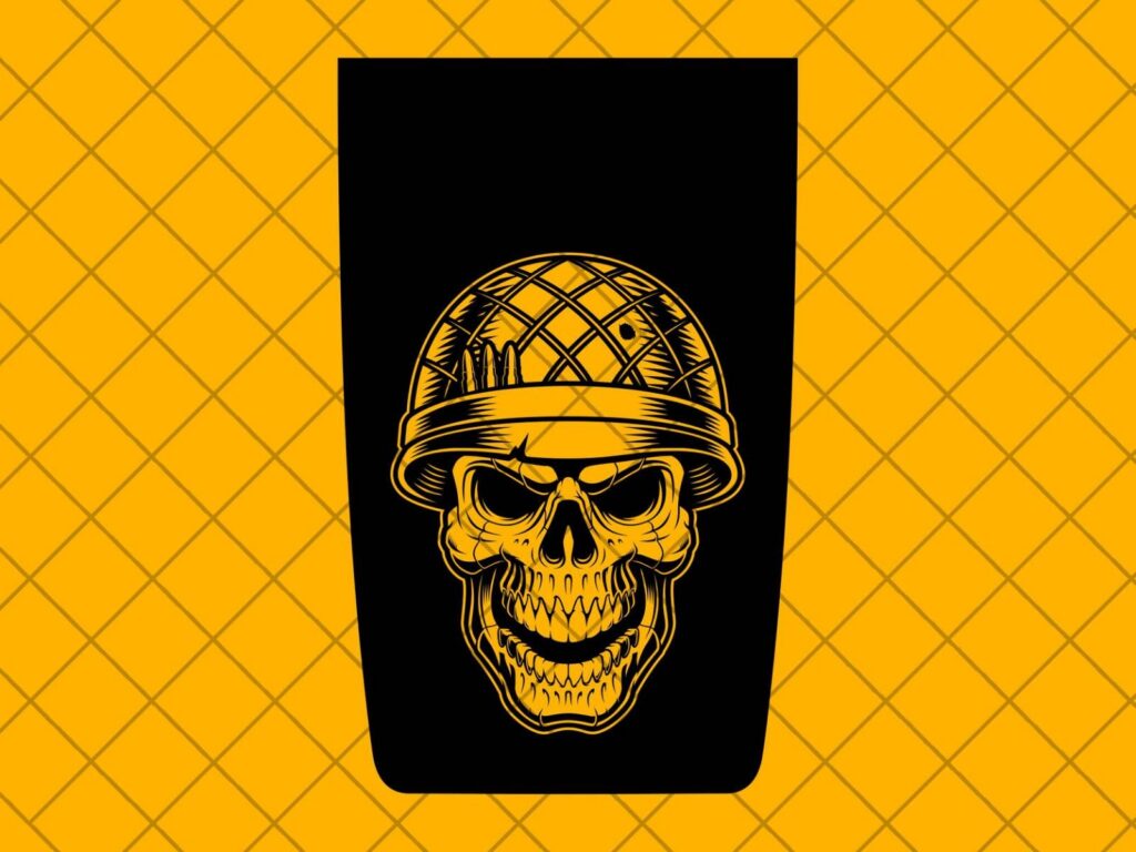 Military SKULL Soldier Truck Hood Vinyl Decal Sticker, Skull TJ / LJ / Jk / JkU Hood Decal, Military Skull Soldier Car Hood Decal Sticker