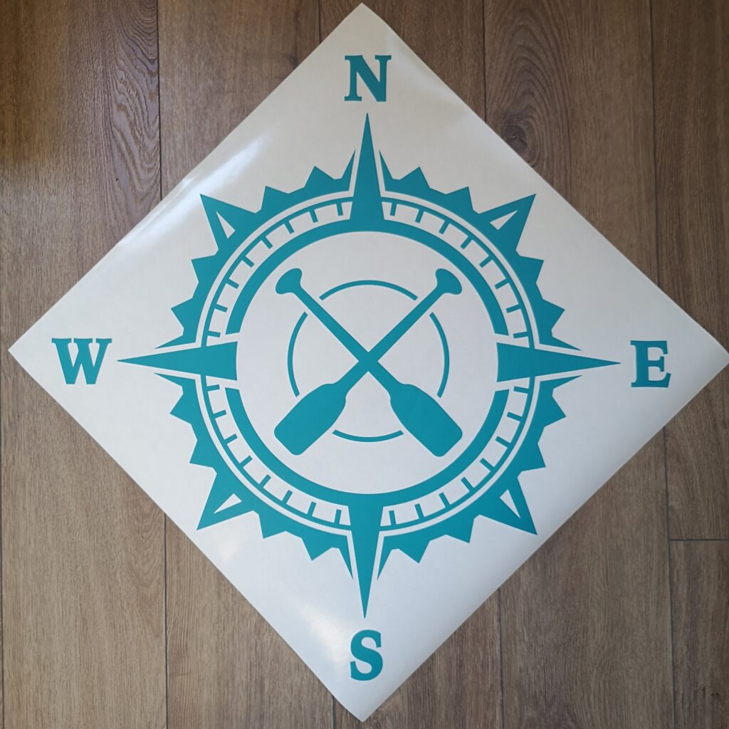 Paddles Compass Vinyl Decal Sticker, Compass Rose, Ship Captain Decal, Truck Decal, Laptop Stickers, Off-road SUV decal, Adventure Decal