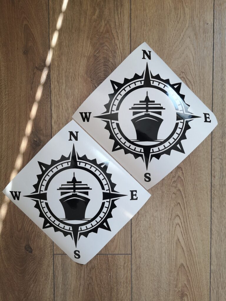 Ship Compass Vinyl Decal Sticker, Compass Rose, Ship Captain Decal, Truck Decal, Laptop Stickers, Decal For Popular American 4×4 vehicles