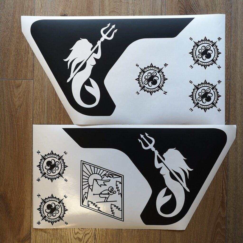 Mermaid Fender Vent Vinyl Decal Sticker, JL / JLU / JT Fender Vent Decal Set, Pair Decals