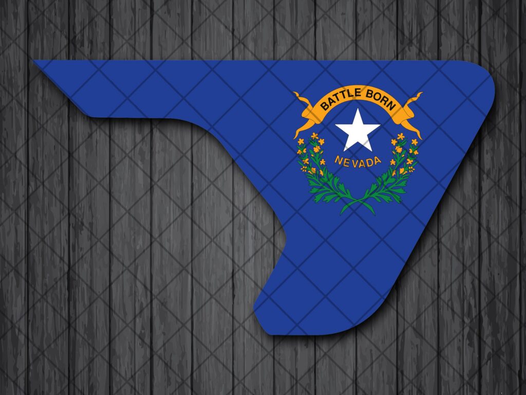 Nevada State Fender Vent Vinyl Decal Sticker, JL / JLU / JT Fender Vent Decal Set, Nevada Flag Printed Fender Pair Decals