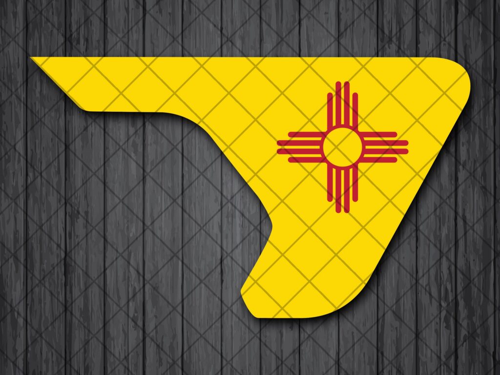 New Mexico State Fender Vent Vinyl Decal Sticker, JL / JLU / JT Fender Vent Decal Set, New Mexico Flag Printed Fender Pair Decals