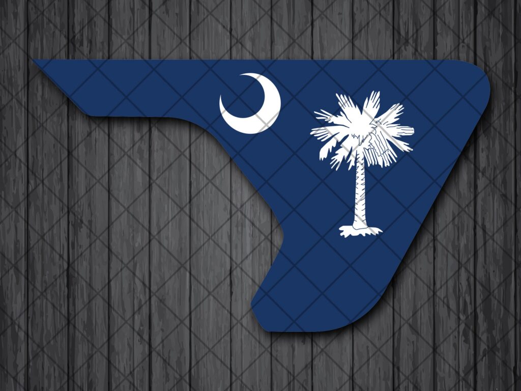 South Carolina State Fender Vent Vinyl Decal Sticker, JL / JLU / JT Fender Vent Decal Set, South Carolina Flag Printed Fender Pair Decals