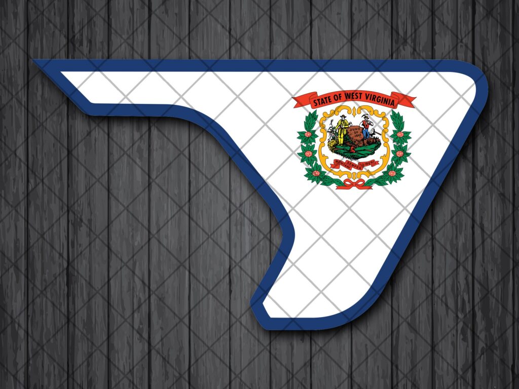 West Virginia State Fender Vent Vinyl Decal Sticker, JL / JLU / JT Fender Vent Decal Set, West Virginia Flag Printed Fender Pair Decals