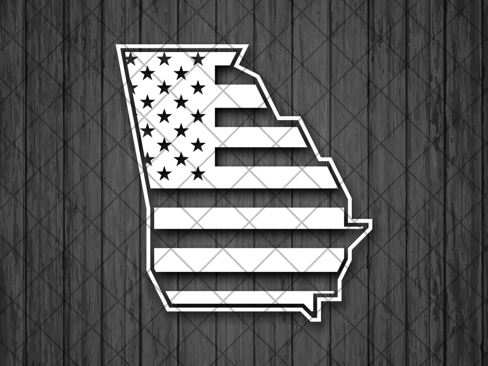Georgia State Vinyl Decal Sticker | Custom Colors & Size - JuliDecals.com