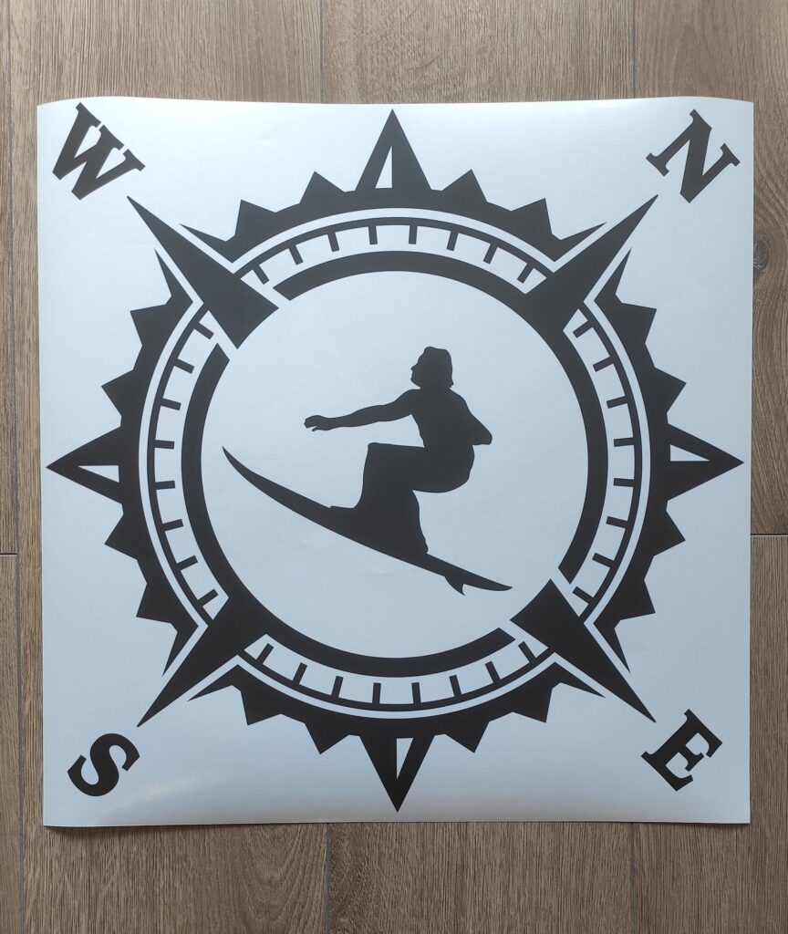 SURFER Compass Vinyl Decal Sticker, Skate Decal, Surf Decal, Snowboard Decal, Car Sticker, Surfing Truck Decal, Summer Sticker