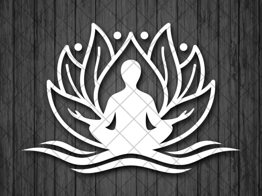 LOTUS Flower Girl Vinyl Decal Sticker, YOGA Lotus Sticker, Laptop Sticker, Cute Floral Decor, Yoga NAMASTE Decal Sticker, Namaste Car Decal