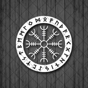 The Helm of Awe Vinyl DECAL Sticker, Icelandic Magical Stave…