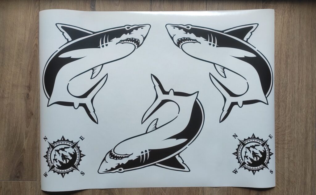 Shark Vinyl Decal Sticker Cars,  Fishing Decal, Shark Car Window decal, Laptops Decals, Shark Truck Decal – Custom Color and Size