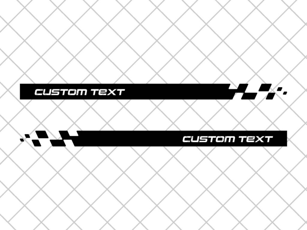 2x Universal Side Stripes / Car Racing Stripes Decal Sticker Set – 170cm X 10cm