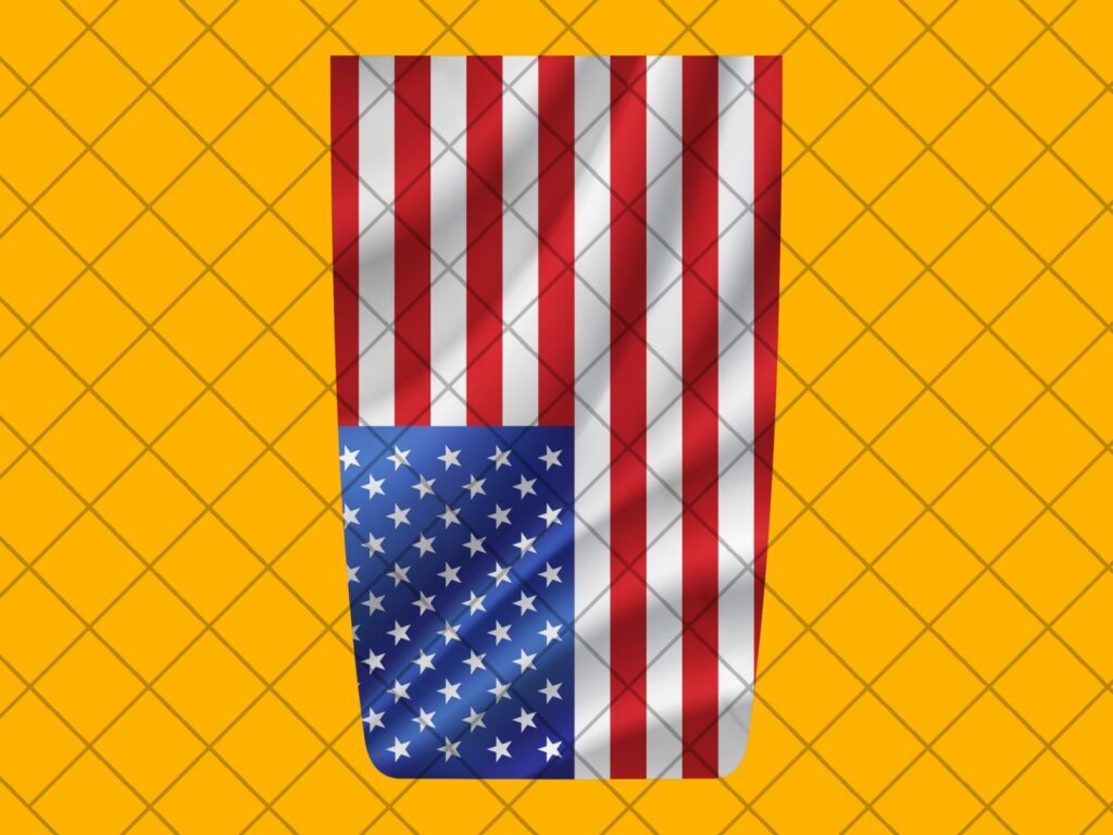American Flag Truck Hood Vinyl Decal Sticker, American Flag Hood Decal TJ / LJ / Jk / JkU Hood Decal, USA  Flag Car Decal Sticker