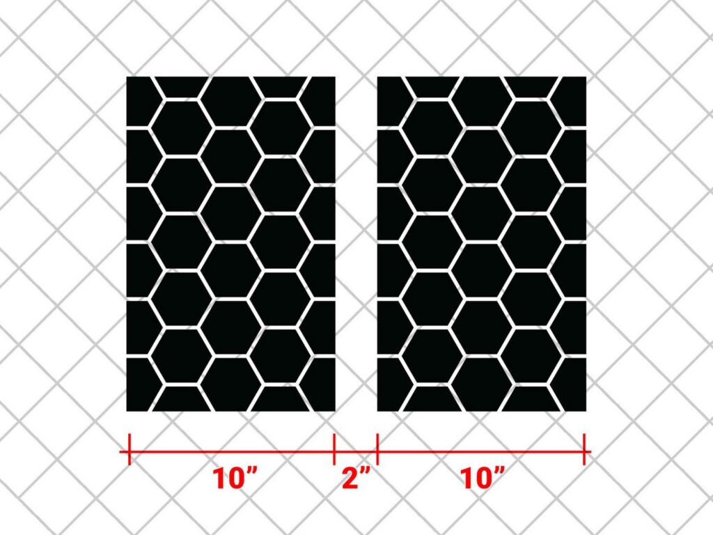 Honeycomb RACING Car Stripes Decals Stickers 2×10″- Universal Fit 2pcs. Multiple Colors