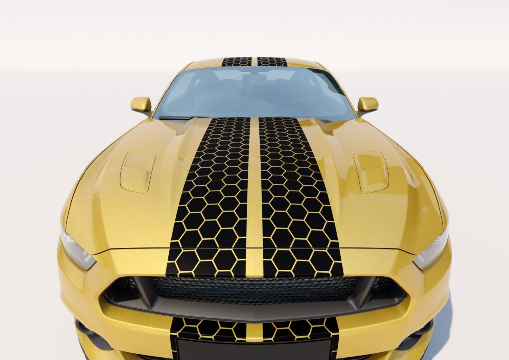 Honeycomb RACING Car Stripes Decals Stickers 2×10″- Universal Fit 2pcs. Multiple Colors