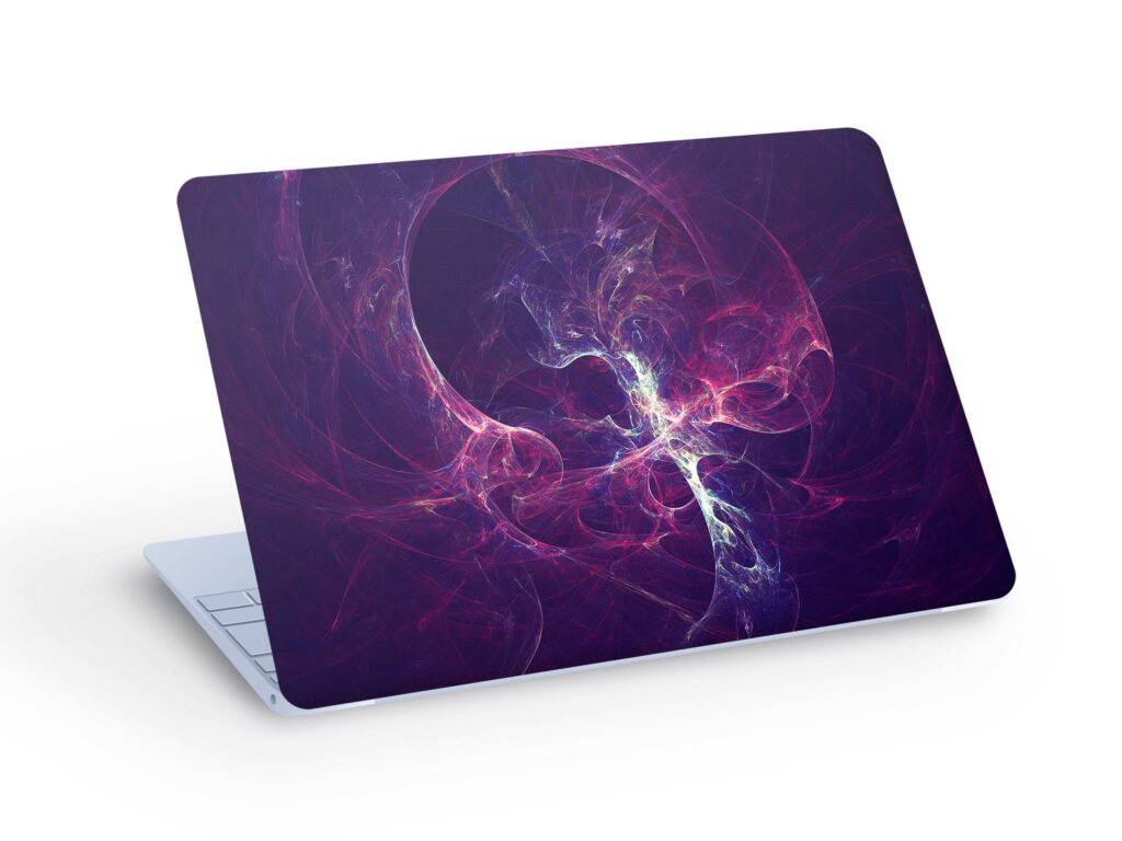 Futuristic Violet SPACE Energy LAPTOP SKIN Decal Sticker, Space Energy Laptop Skin Decal – Custom Size