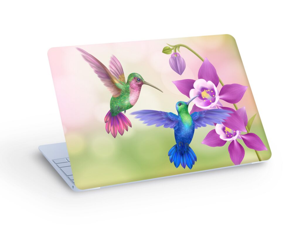 HUMMINGBIRDS LAPTOP SKIN Decal Sticker, Colibri Laptop Skin Decal – Custom Size