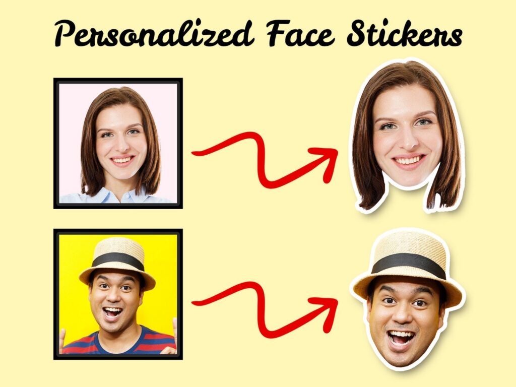 PERSONALIZED FACE Photo Printed Vinyl Sticker, CUSTOM Face Photo Portrait High Quality, Your Photo To VInyl Decal Sticker